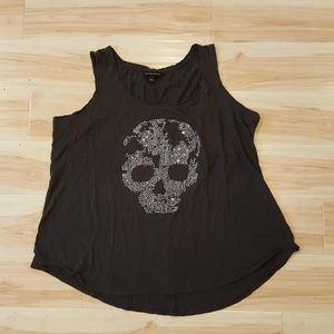 Rock and republic embellished skull tank 1x womens